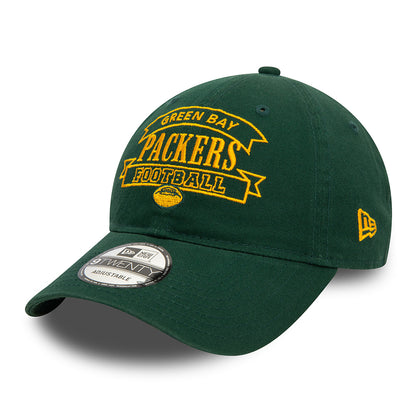 New Era 9TWENTY Green Bay Packers Baseball Cap - NFL Retro - Dark Green