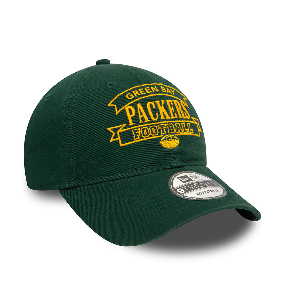 New Era 9TWENTY Green Bay Packers Baseball Cap - NFL Retro - Dark Green