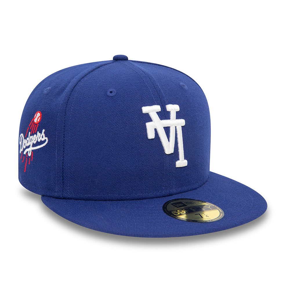 New Era 59FIFTY L.A. Dodgers Baseball Cap - MLB Upside Down AOP - Royal Blue-White