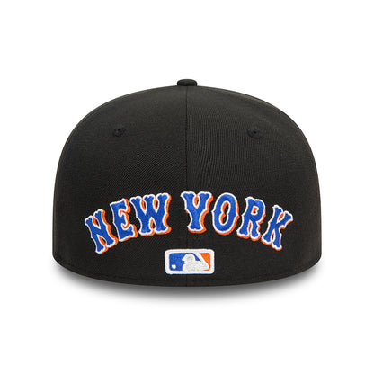 New Era 59FIFTY New York Mets Baseball Cap - MLB Upside Down AOP - Black-Orange