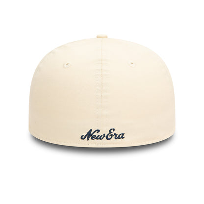 New Era 59FIFTY Low Profile Baseball Cap - NE Heritage Script - Stone-Navy