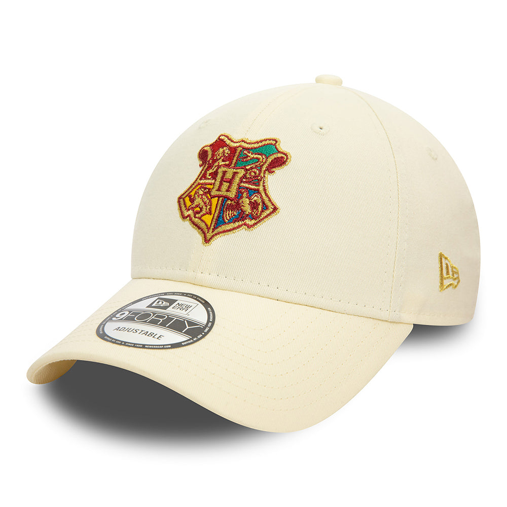 New Era 9FORTY Hogwarts Baseball Cap - Harry Potter - Cream