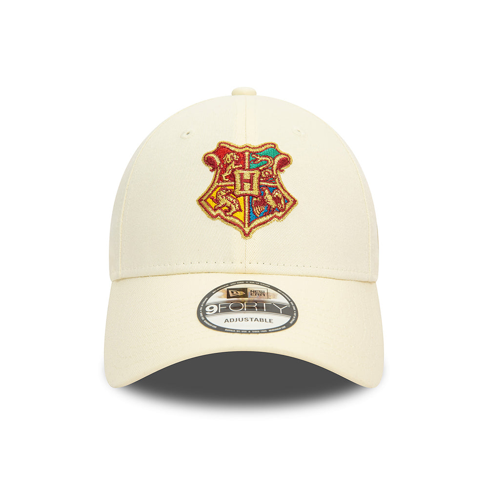 New Era 9FORTY Hogwarts Baseball Cap - Harry Potter - Cream