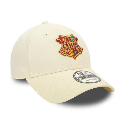 New Era 9FORTY Hogwarts Baseball Cap - Harry Potter - Cream