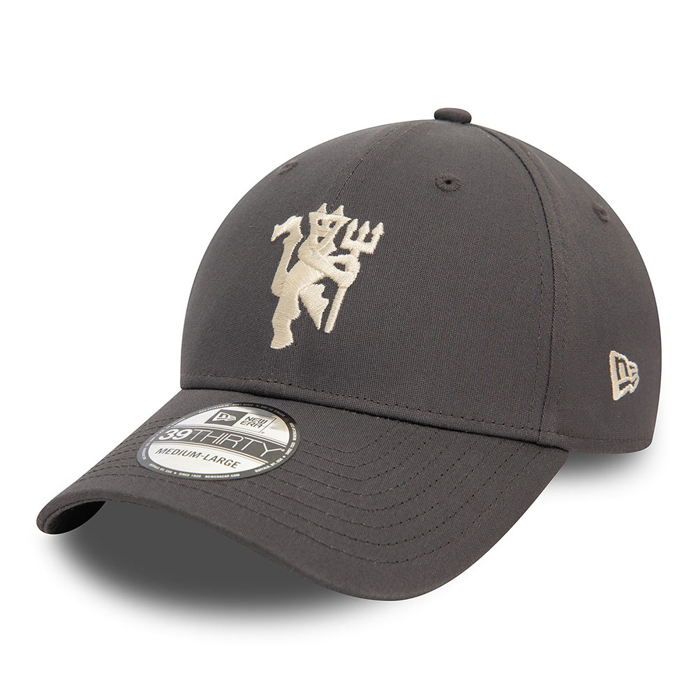 New Era 39THIRTY Manchester United FC Baseball Cap - Devil Crest - Graphite