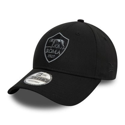 New Era 9FORTY AS Roma Baseball Cap - Tonal - Black