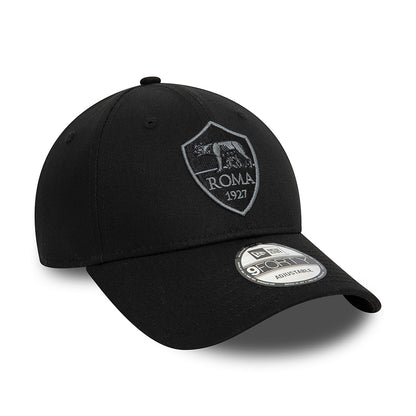 New Era 9FORTY AS Roma Baseball Cap - Tonal - Black