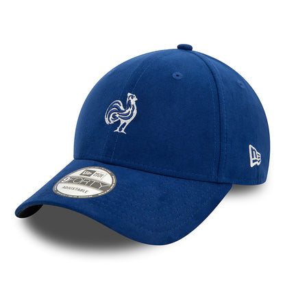 New Era 9FORTY French Federation of Rugby Baseball Cap - Faux Suede - Royal Blue