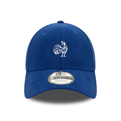 New Era 9FORTY French Federation of Rugby Baseball Cap - Faux Suede - Royal Blue