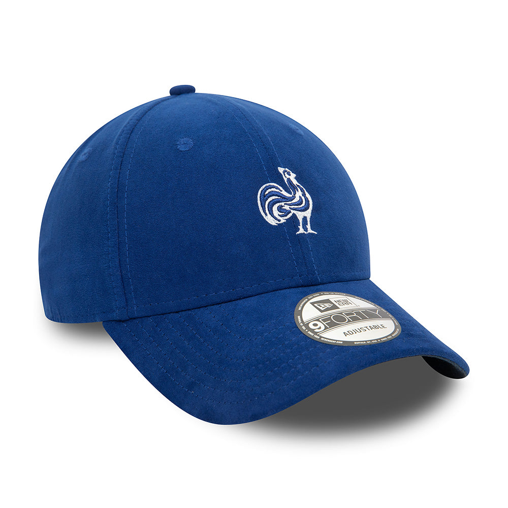 New Era 9FORTY French Federation of Rugby Baseball Cap - Faux Suede - Royal Blue