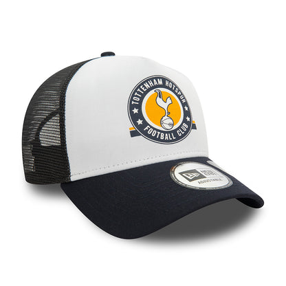 New Era Tottenham Hotspur FC A-Frame Trucker Cap - Graphic Repreve - Navy-White