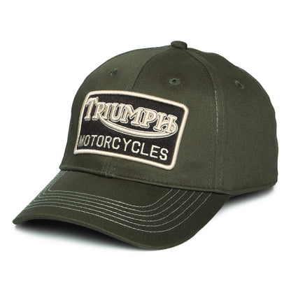 Triumph Motorcycles Forecourt Cotton Baseball Cap - Dark Olive