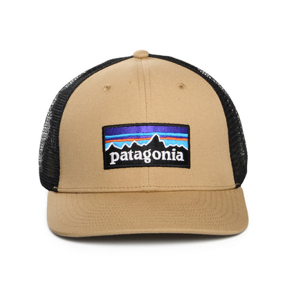 Patagonia Hats P-6 Logo Organic Cotton Trucker Cap - Light Brown-Black