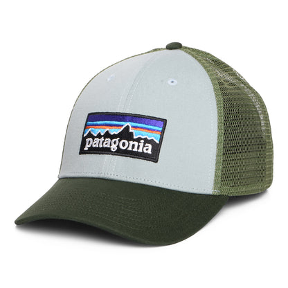 Patagonia Hats P-6 Logo Organic Cotton LoPro Trucker Cap - Light Blue-Forest