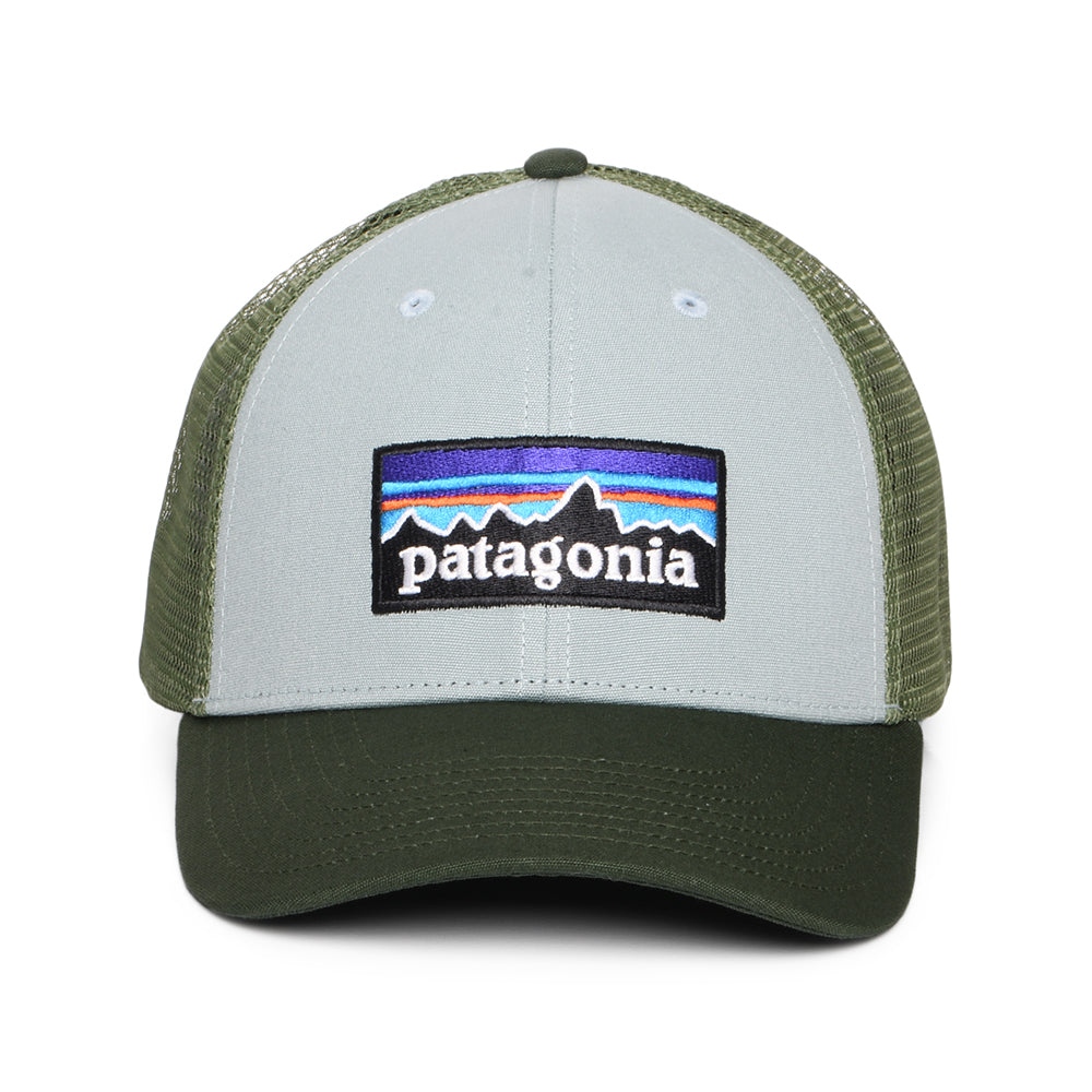 Patagonia Hats P-6 Logo Organic Cotton LoPro Trucker Cap - Light Blue-Forest