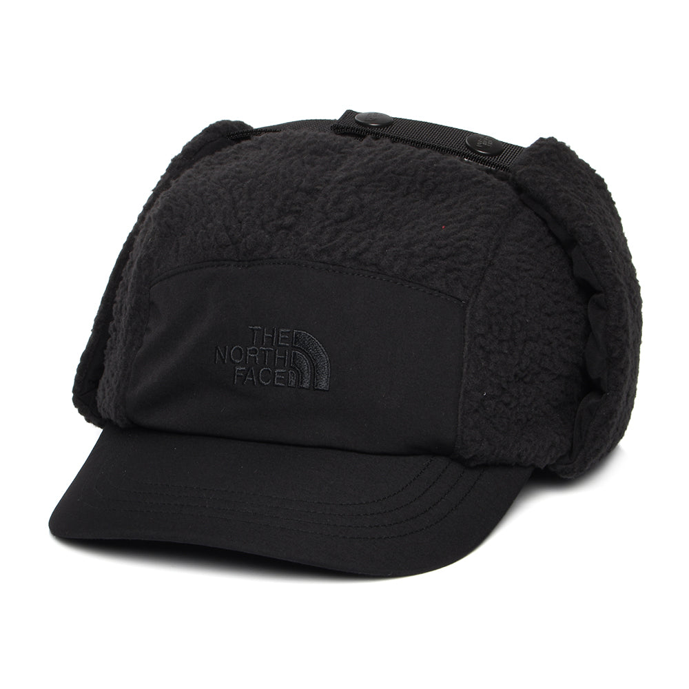 The North Face Hats Cragmont Water Repellent Fleece 5 Panel Cap With Earflaps - Black