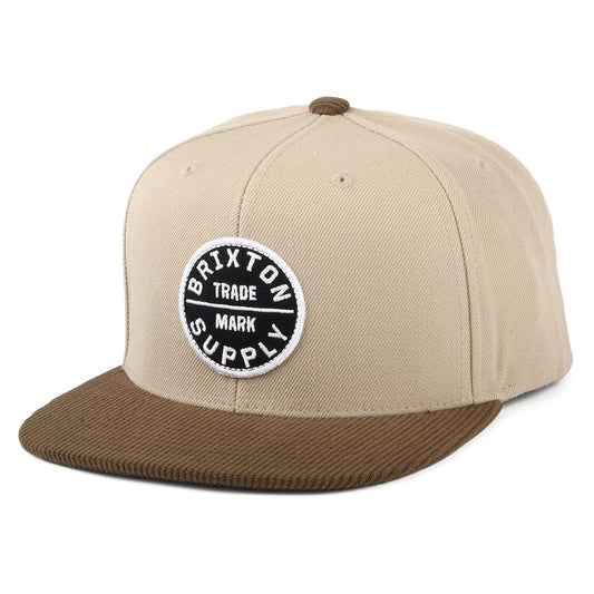 Brixton Hats Oath III Snapback Cap - Khaki-Sepia