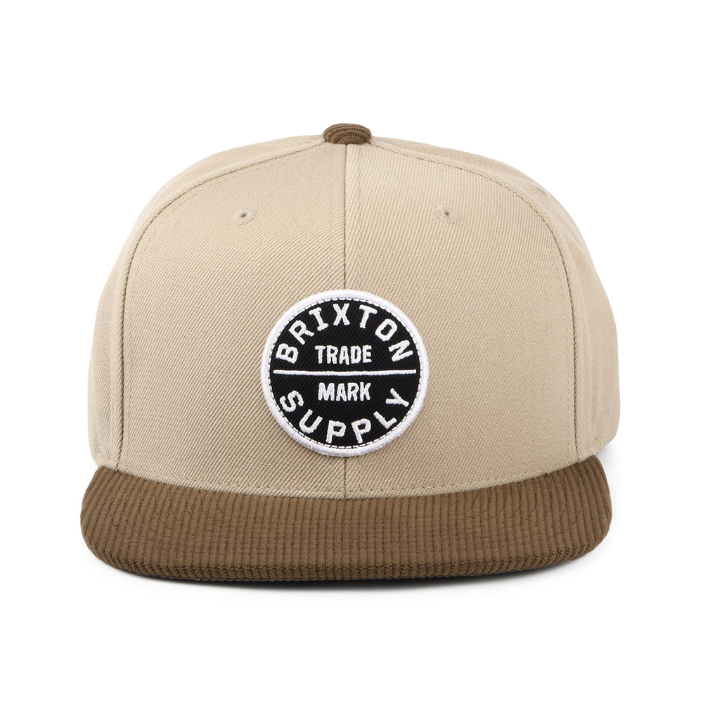 Brixton Hats Oath III Snapback Cap - Khaki-Sepia