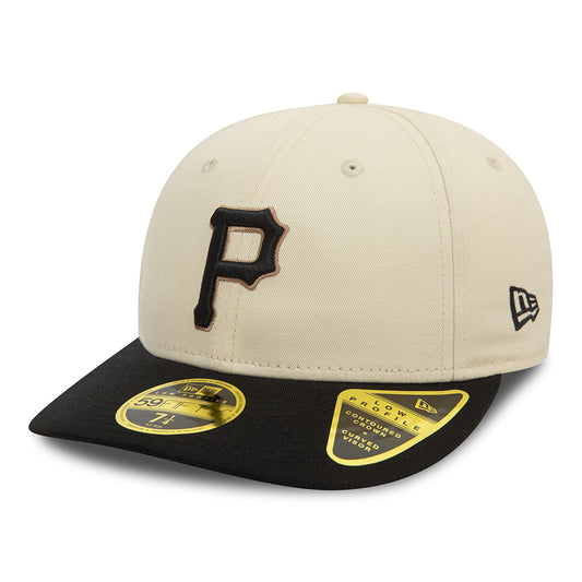 New Era 59FIFTY Pittsburgh Pirates Low Profile Baseball Cap - MLB Seasonal World Series - Light Cream-Black