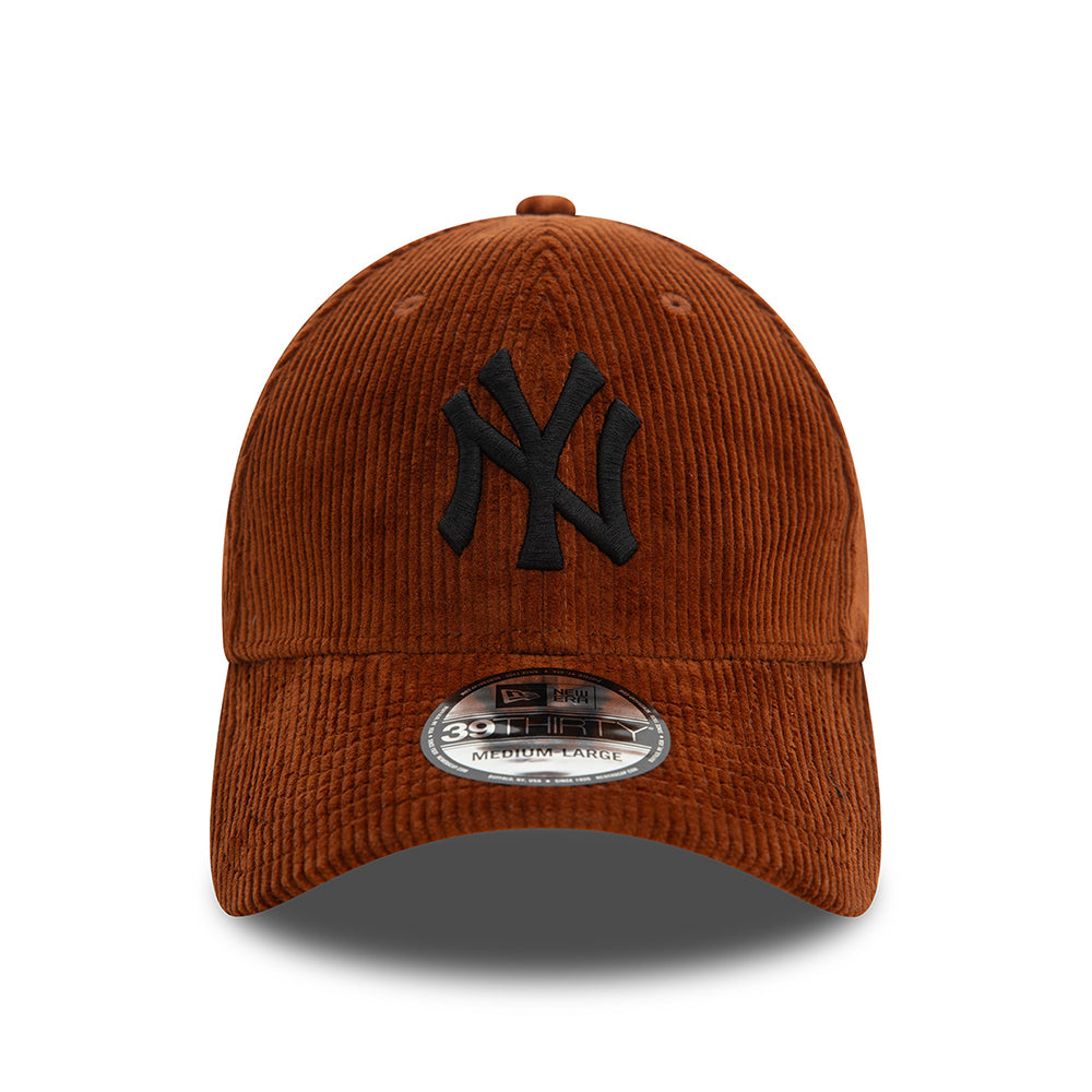 New Era 39THIRTY New York Yankees Baseball Cap - MLB Cord - Brown-Black