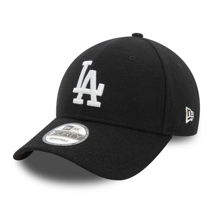 New Era 9FORTY L.A. Dodgers Baseball Cap - MLB Melton Wool - Black-White