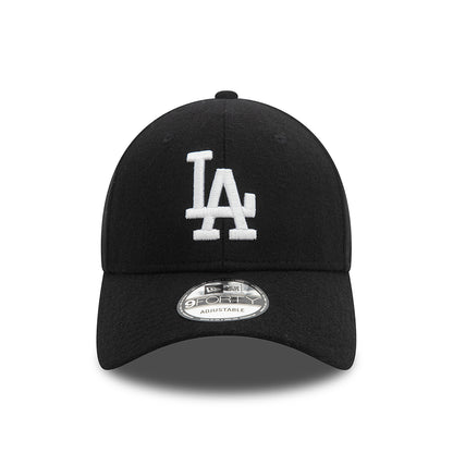 New Era 9FORTY L.A. Dodgers Baseball Cap - MLB Melton Wool - Black-White