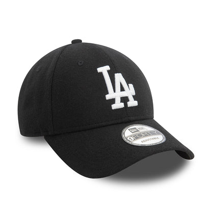 New Era 9FORTY L.A. Dodgers Baseball Cap - MLB Melton Wool - Black-White