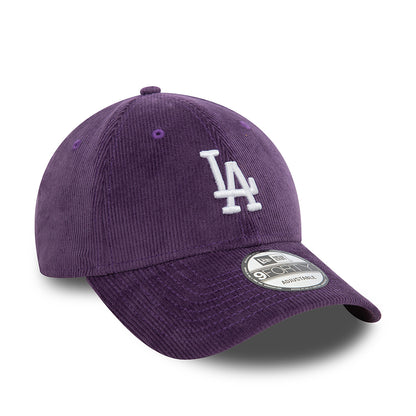 New Era 9FORTY L.A. Dodgers Baseball Cap - MLB Cord - Damson-White