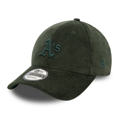 New Era 9FORTY Oakland Athletics Baseball Cap - MLB Cord - Dark Green