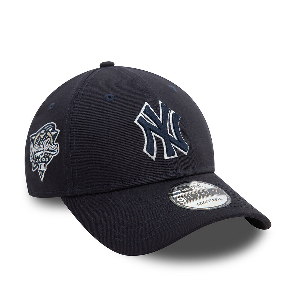 New Era 9FORTY New York Yankees Baseball Cap - MLB Seasonal World Series - Navy Blue