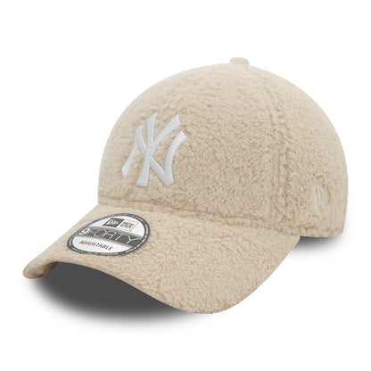 New Era 9FORTY New York Yankees Baseball Cap - MLB Borg - Stone-White