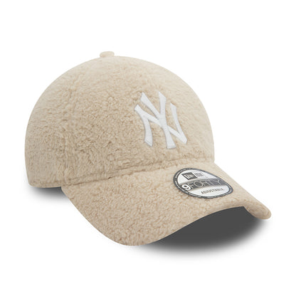 New Era 9FORTY New York Yankees Baseball Cap - MLB Borg - Stone-White