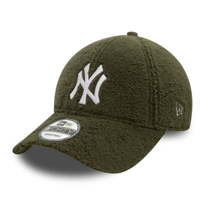 New Era 9FORTY New York Yankees Baseball Cap - MLB Borg - Olive-White