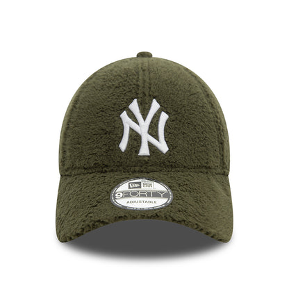 New Era 9FORTY New York Yankees Baseball Cap - MLB Borg - Olive-White