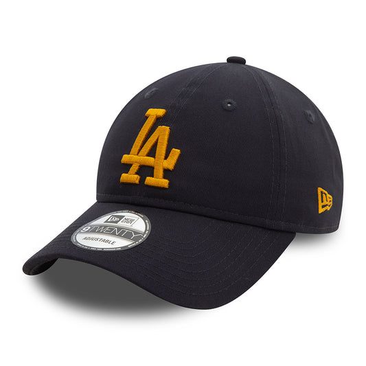 New Era 9TWENTY L.A. Dodgers Baseball Cap - MLB League Essential - Navy-Mustard