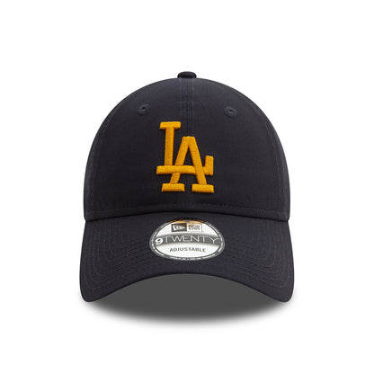 New Era 9TWENTY L.A. Dodgers Baseball Cap - MLB League Essential - Navy-Mustard