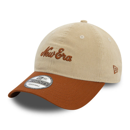 New Era 9TWENTY Baseball Cap - NE Script Cord - Stone-Brown