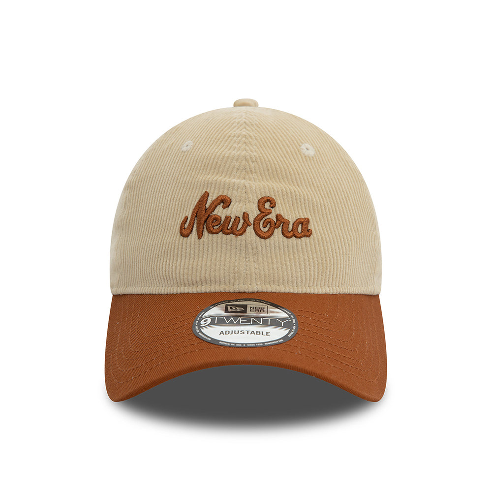 New Era 9TWENTY Baseball Cap - NE Script Cord - Stone-Brown