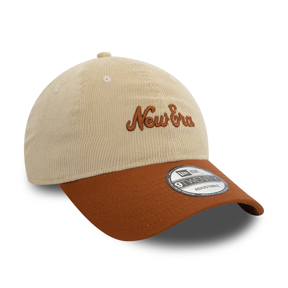 New Era 9TWENTY Baseball Cap - NE Script Cord - Stone-Brown