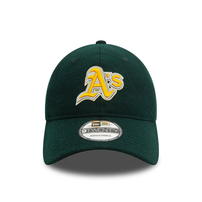 New Era 9TWENTY Oakland Athletics Baseball Cap - MLB Melton - Dark Green