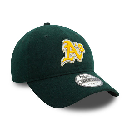 New Era 9TWENTY Oakland Athletics Baseball Cap - MLB Melton - Dark Green