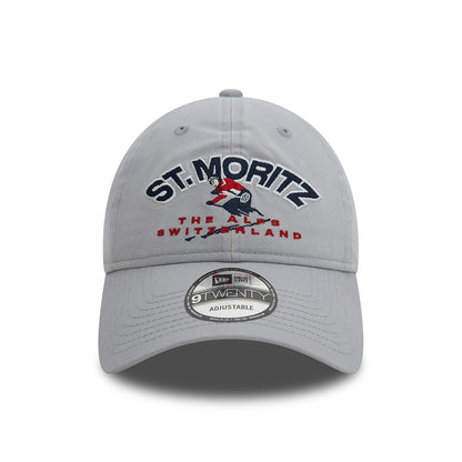 New Era 9TWENTY St. Moritz Baseball Cap - Washed Ski - Grey