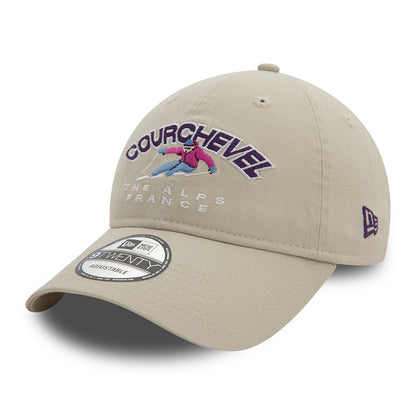 New Era 9TWENTY Courchevel Baseball Cap - Washed Ski - Stone