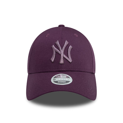 New Era Womens 9FORTY New York Yankees Baseball Cap - MLB Metallic - Damson