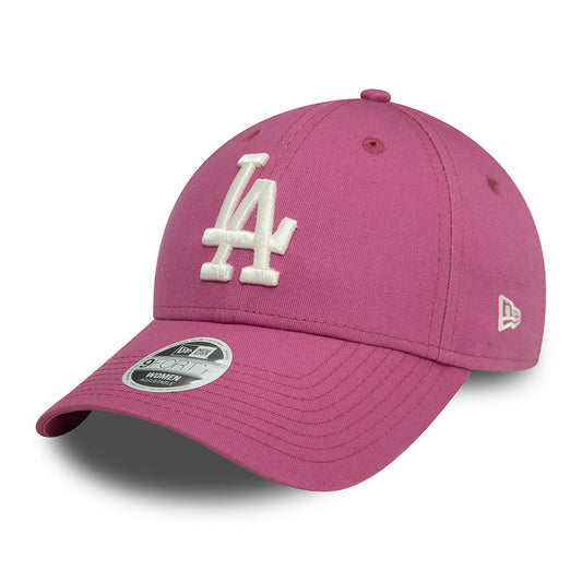 New Era Womens 9FORTY L.A. Dodgers Baseball Cap - MLB League Essential - Mauve-Off White