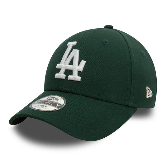 New Era Kids 9FORTY L.A. Dodgers Baseball Cap - MLB League Essential - Dark Green-White