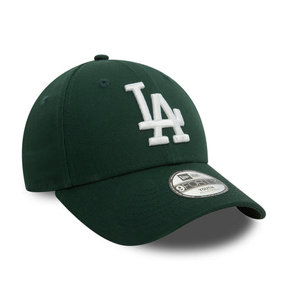 New Era Kids 9FORTY L.A. Dodgers Baseball Cap - MLB League Essential - Dark Green-White