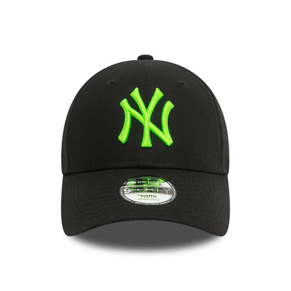 New Era Kids 9FORTY New York Yankees Baseball Cap - MLB Neon - Black-Neon Green