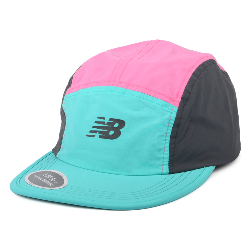 New Balance Hats Everyday Recycled 5 Panel Cap - Teal-Pink-Graphite