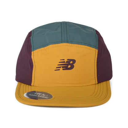 New Balance Hats Everyday Recycled 5 Panel Cap - Mustard-Spruce-Plum